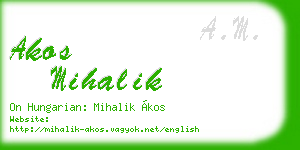 akos mihalik business card